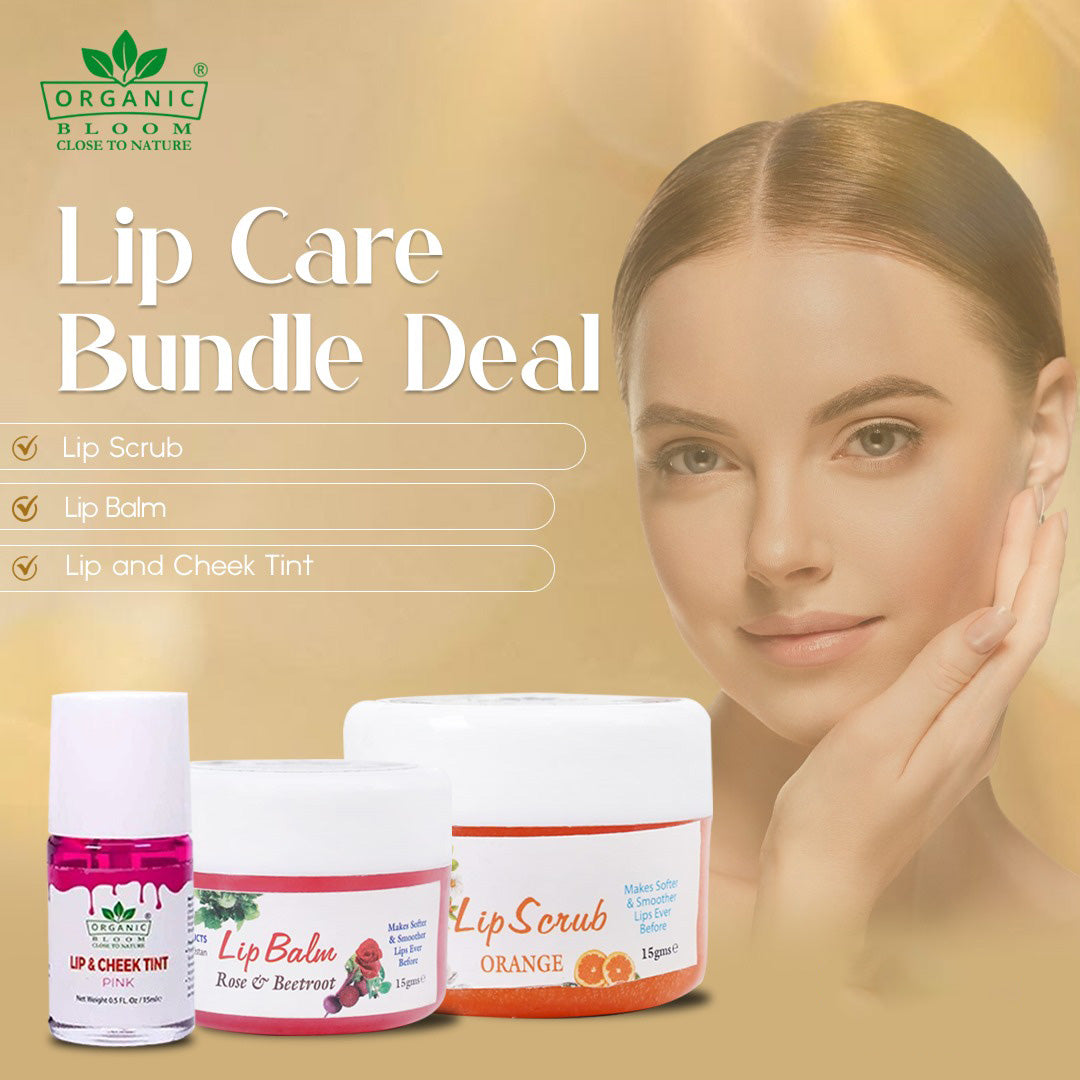 Lipcare ( Scrub + Balm + lip and cheek tint)